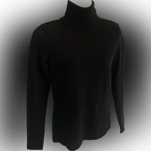 Magaschoni Black 100% Cashmere Turtleneck Sweater Top Women’s XS XSmall 0-2 Saks